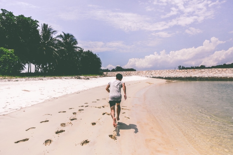 Beach running