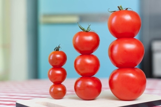 Tomatoes stacked