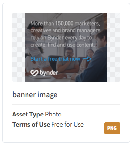 Banner in bynder