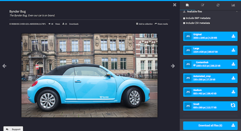 Seo optimized file straight from digital asset management system