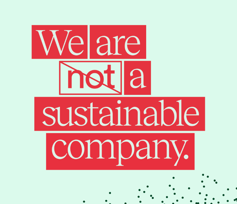 We are not a sustainable company