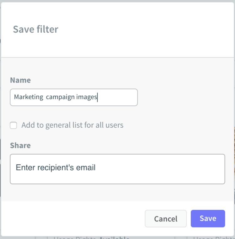 Save filter