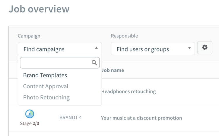 Job overview