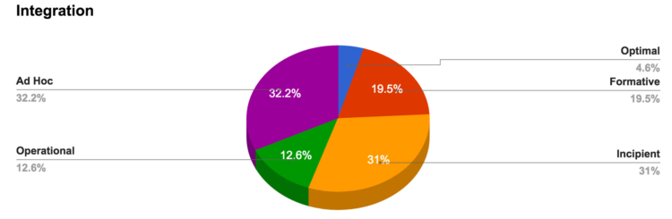 Dam maturity model pie