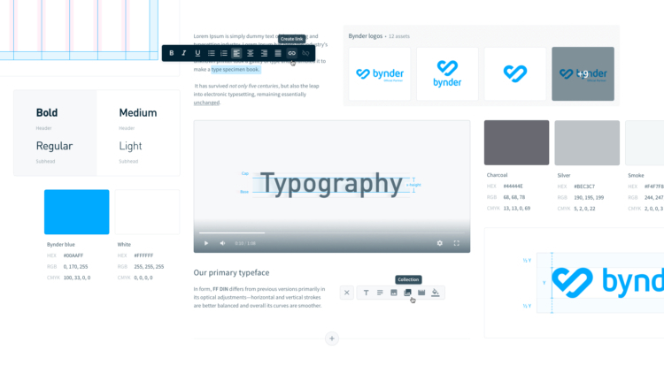 Brand guidelines bynder typography