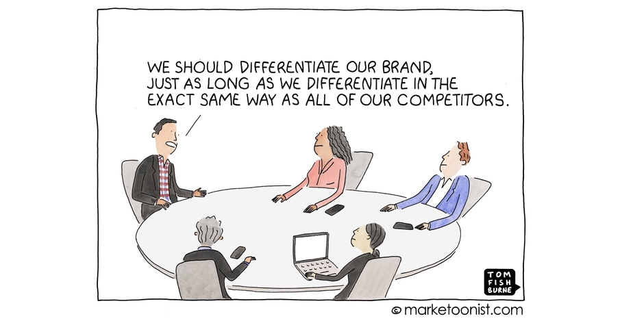 Marketing cartoonist digital sameness