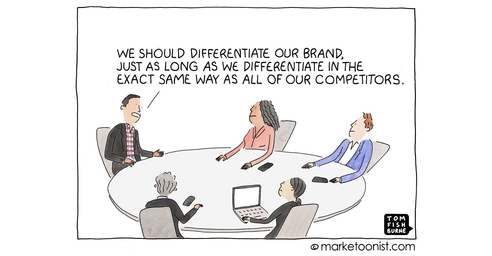 Marketing cartoonist digital sameness