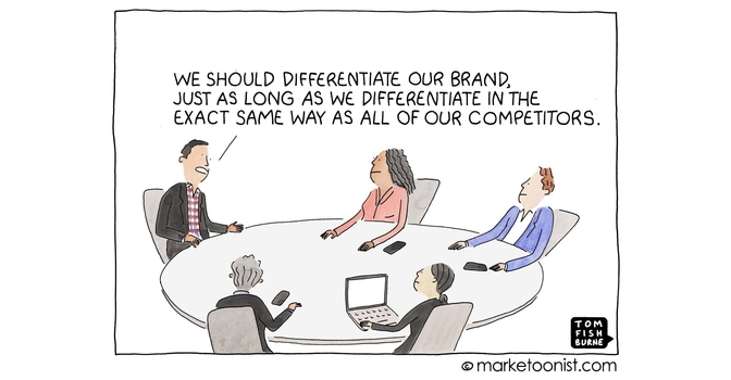 Marketing cartoonist digital sameness