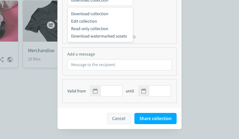 Sharing collections