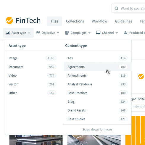 Self-service access to brand and campaign content