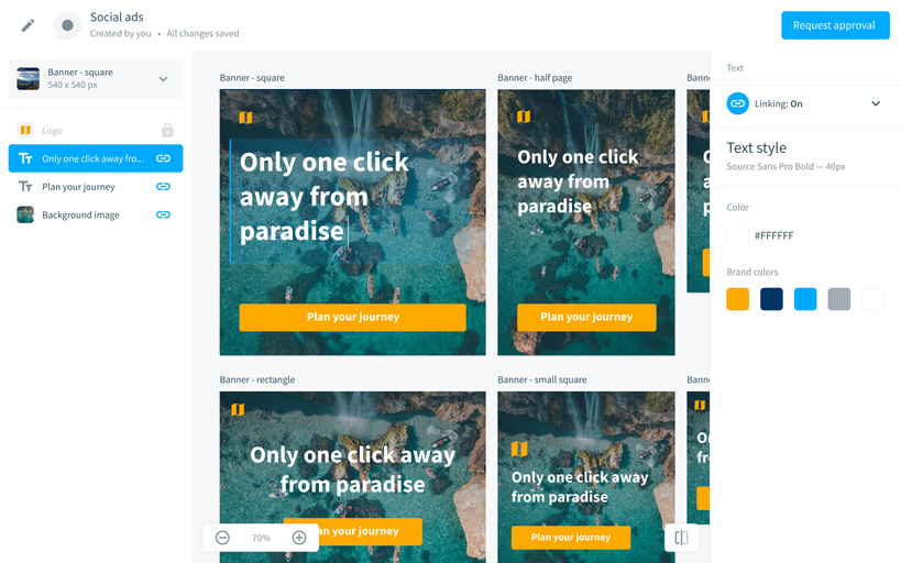 Create a high volume of digital content in minutes