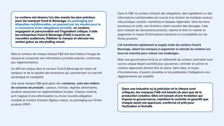 Maîtriser vos performances e-commerce : le playbook DAM pour les marques Food & Beverage