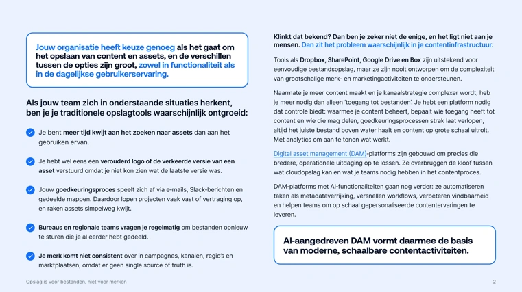 Ontdek hoe digital asset management teams helpt verder te komen dan alleen cloudopslag