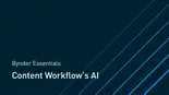 Bynder Essential Content Workflows AI