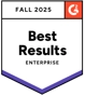 Badge G2 Best Results Enterprise Fall 2025