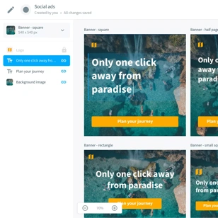 Create a high volume of digital content in minutes
