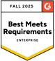 Badge G2 Best Meets Requirements Enterprise Fall 2025
