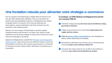 Maîtriser vos performances e-commerce : le playbook DAM pour les marques Food & Beverage