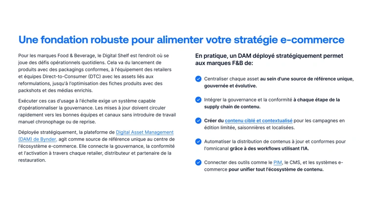 Maîtriser vos performances e-commerce : le playbook DAM pour les marques Food & Beverage