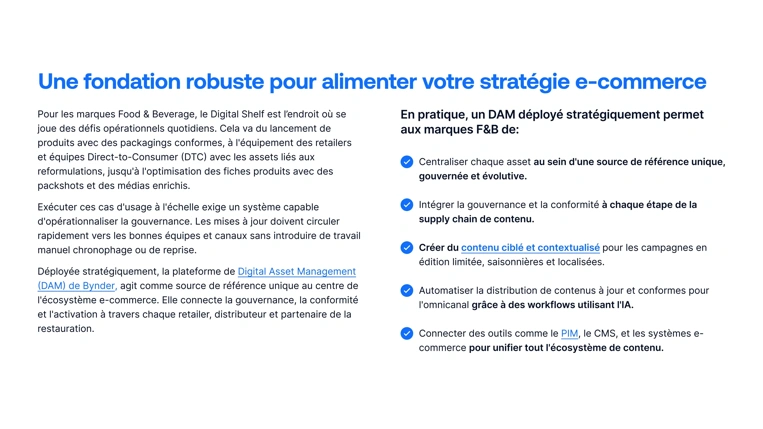 Maîtriser vos performances e-commerce : le playbook DAM pour les marques Food & Beverage