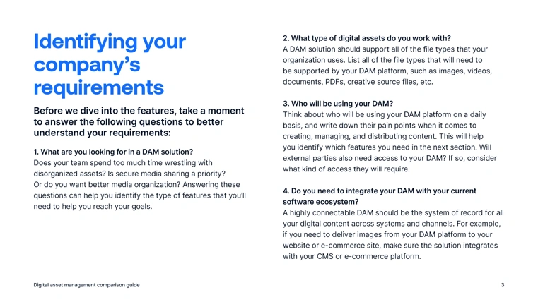 Cut through the noise and find the right DAM, faster