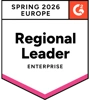 Badge G2 Regional Leader Europe Enterprise Spring 2026