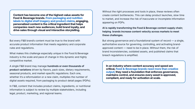 Win the digital shelf: The strategic DAM playbook for Food & Beverage brands