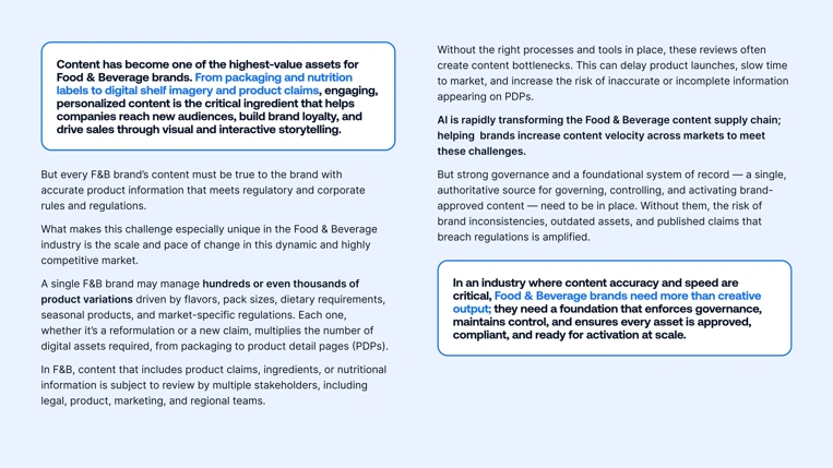 Win the digital shelf: The strategic DAM playbook for Food & Beverage brands