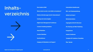 Vergleich verschiedener Funktionen und Lösungen für Digital Asset Management
