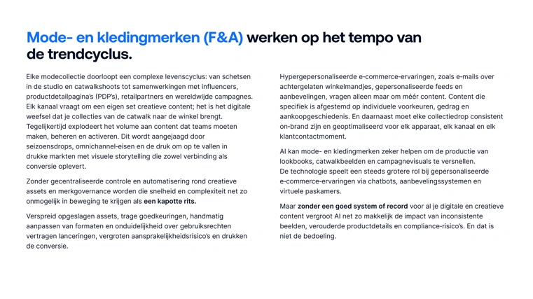 Van de catwalk naar de winkel: het stappenplan
 om je time‑to‑market te versnellen met Bynder