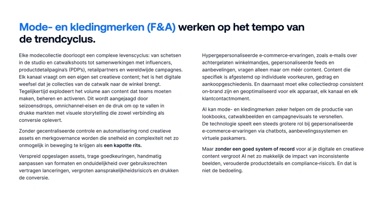 Van de catwalk naar de winkel: het stappenplan
 om je time‑to‑market te versnellen met Bynder