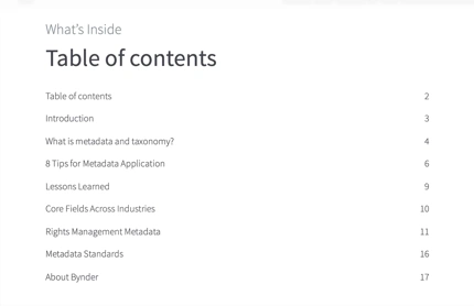 Taxonomy and metadata best practice for digital asset management