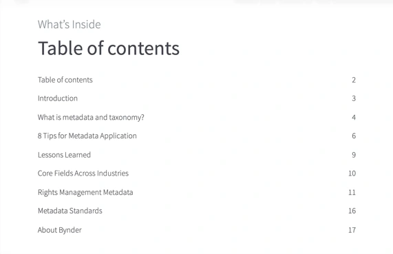 Taxonomy and metadata best practice for digital asset management