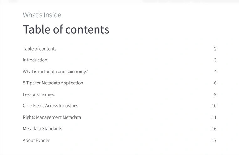 Taxonomy and metadata best practice for digital asset management