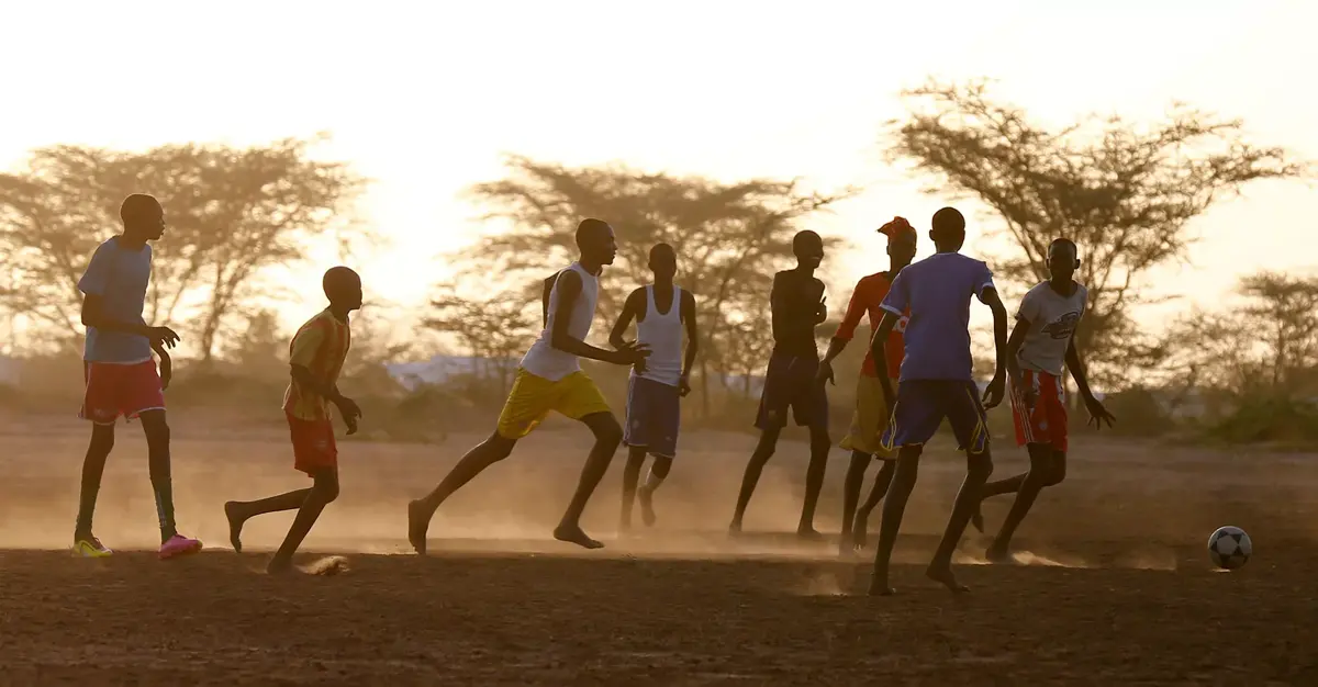 Kenya Kakuma refugee camp in north western Kenya near the South Sudan border