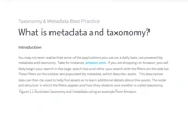 Taxonomy and metadata best practice for digital asset management