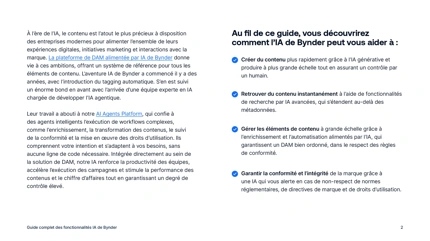 Le guide complet des fonctionnalités IA de Bynder