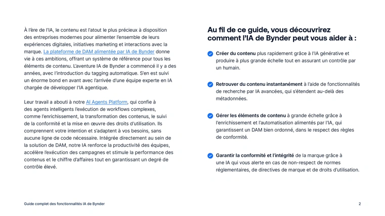 Le guide complet des fonctionnalités IA de Bynder