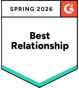Badge G2 Best Relationship Overall Spring 2026