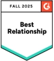 G2 Best Relationship Overall Fall 2025