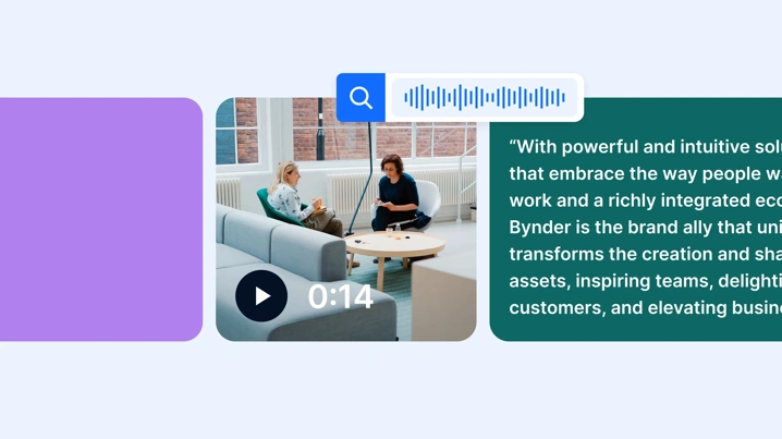 Retrouvez des fichiers vidéo et audio sans métadonnées grâce à des retranscriptions générées par&nbsp;l'IA.