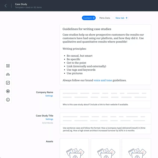 Flexible templates for multi-channel production