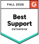 Badge G2 Best Support Enterprise Fall 2026