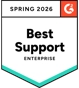 Badge G2 Best Support Enterprise Spring 2026