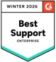 Badge G2 Best Support Enterprise Winter 2026